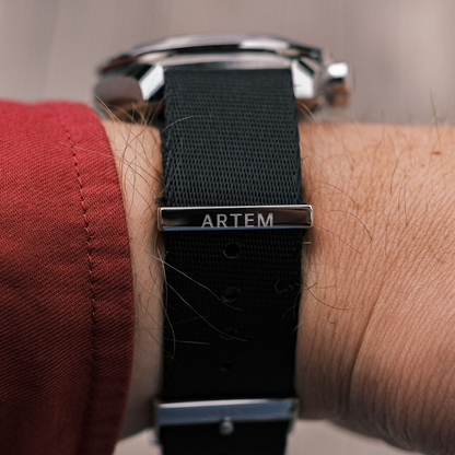 Black Nylon Watch Strap