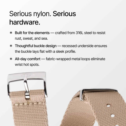 Sandstone Nylon Watch Strap