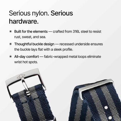 Blue Bond  Nylon Watch Strap