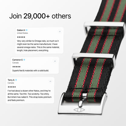 Vintage Bond  Nylon Watch Strap