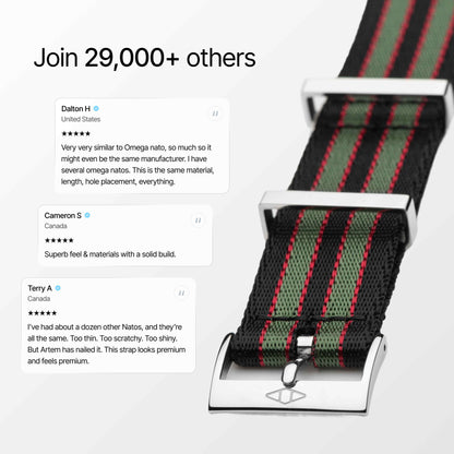 Vintage Bond  Nylon Watch Strap