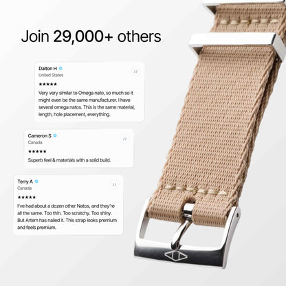 Sandstone Nylon Watch Strap