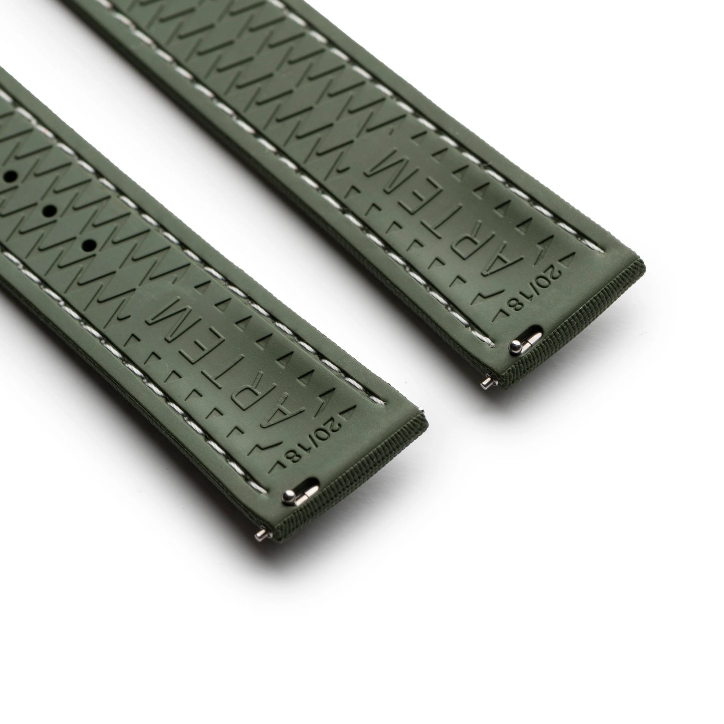 Loop-less™ HydroFlex™ | Orbital Moss Edition | Green Strap with White Stitching