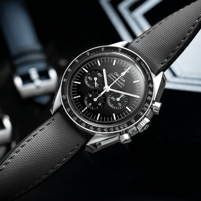 HydroFlex™ Grey Hybrid FKM Watch Strap With Grey Stitching