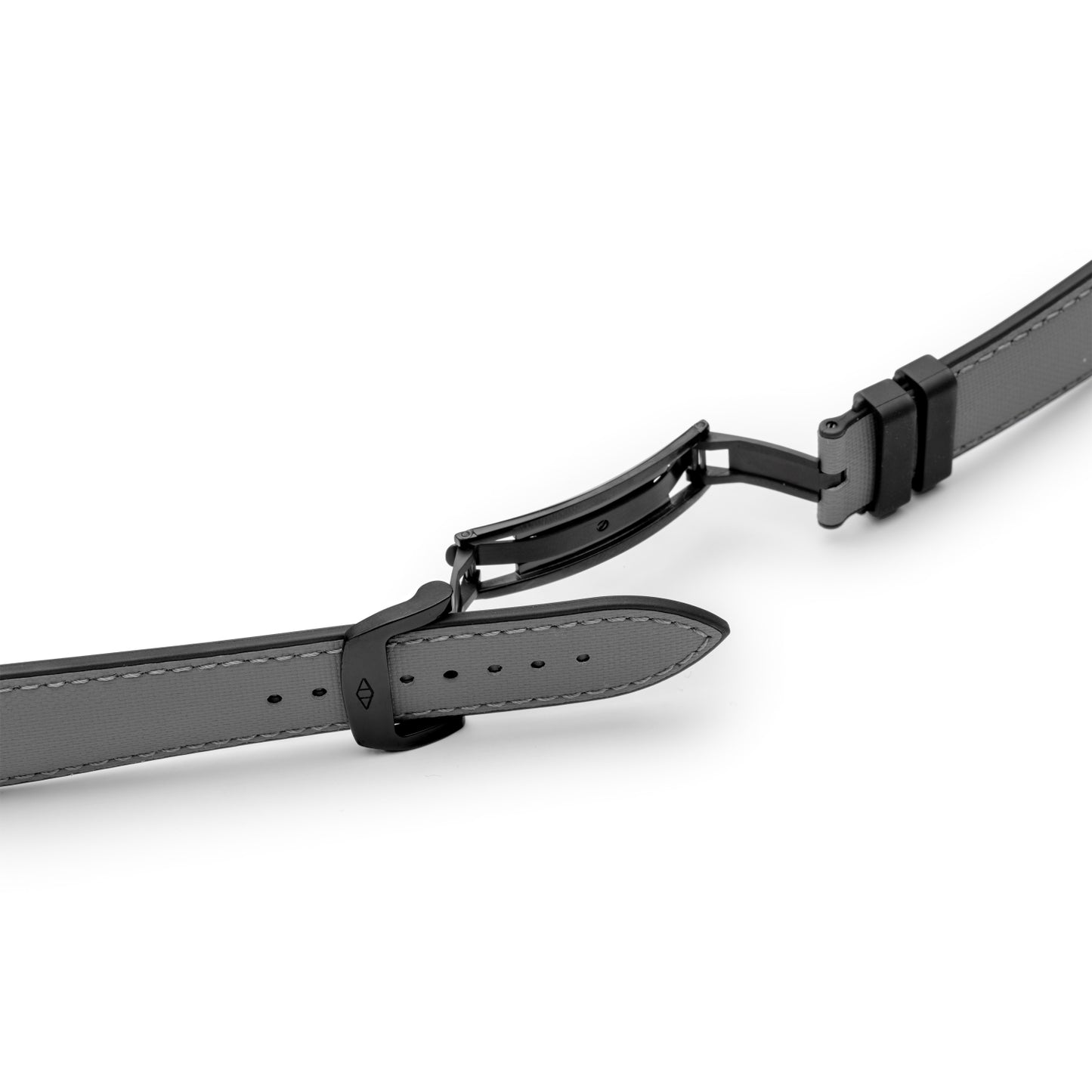 HydroFlex™ Grey Hybrid FKM Watch Strap With Grey Stitching